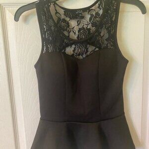 Black Lace Peplum top